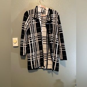 Black and white cardigan